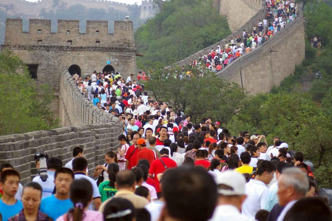 Китайская стена туристов